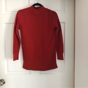 Knit Red Turtleneck Sweater